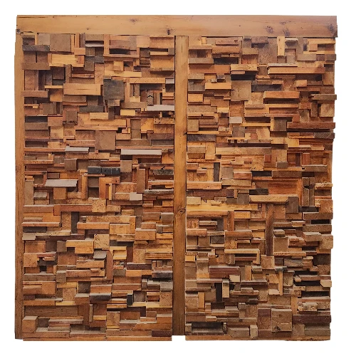 scrap wood feature wall
